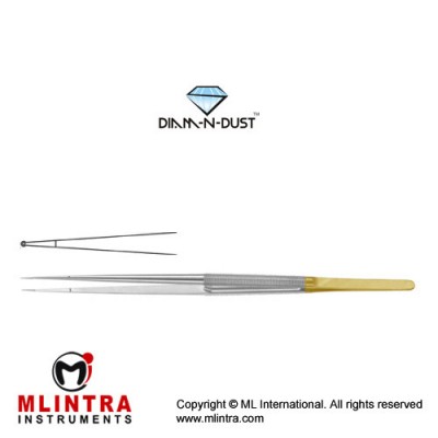 Diam-n-Dust™ Micro Ring Forcep Straight - With Short Platform Stainless Steel, 21 cm - 8 1/4" Diameter 1.0 mm Ø 